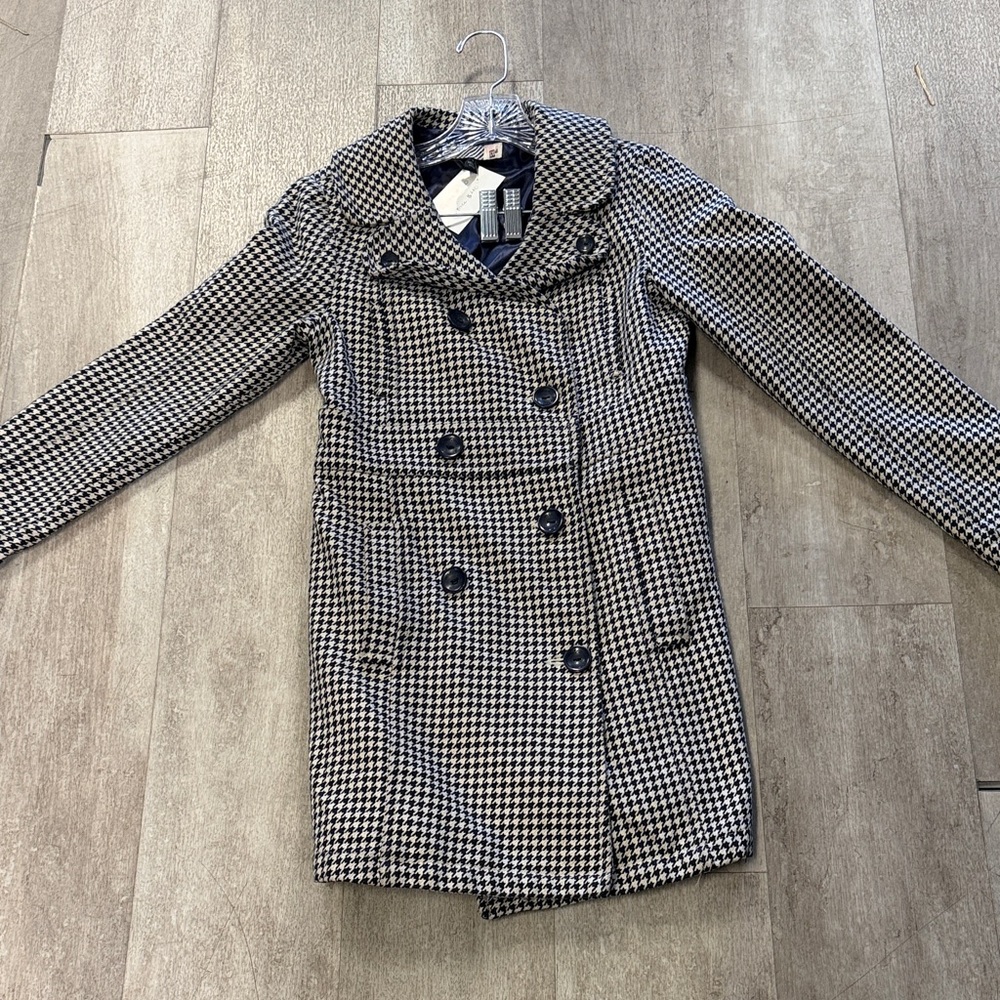 Vintage Volcom checkered Peacoat